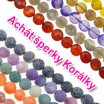 Achát šperky Korálky